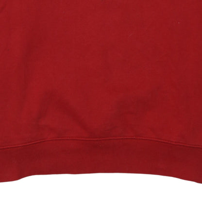 FILA Men’s Red Pullover Hoodie L Logo Fleece Sportswear