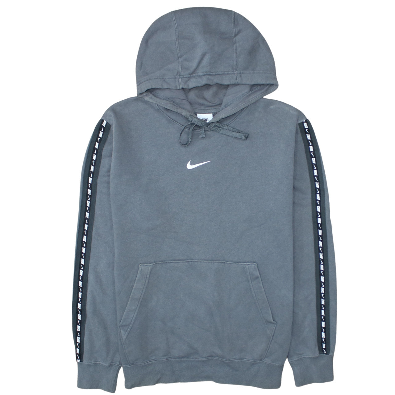 Nike Men’s Grey Pullover Hoodie Small Fleece Logo Sportswear