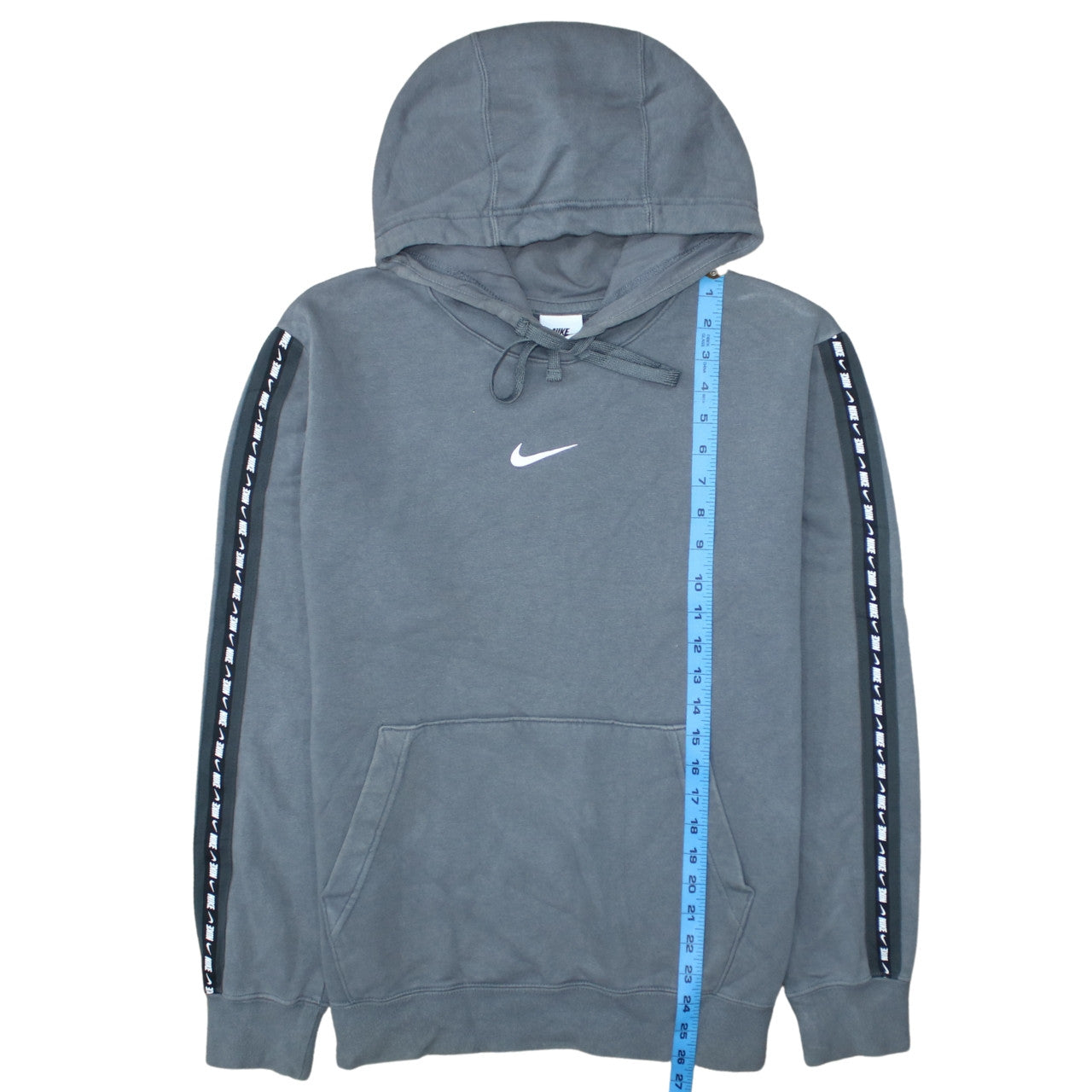 Nike Men’s Grey Pullover Hoodie Small Fleece Logo Sportswear