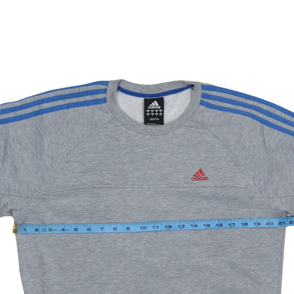 Adidas Men's Grey Pullover Sweatshirt M Sports Fleece Crew Neck