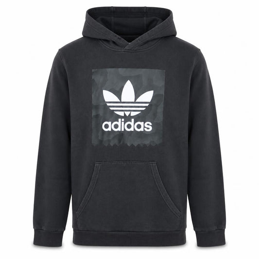 Adidas Men's Black Pullover Hoodie M Trefoil Logo Fleece Sweatshirt
