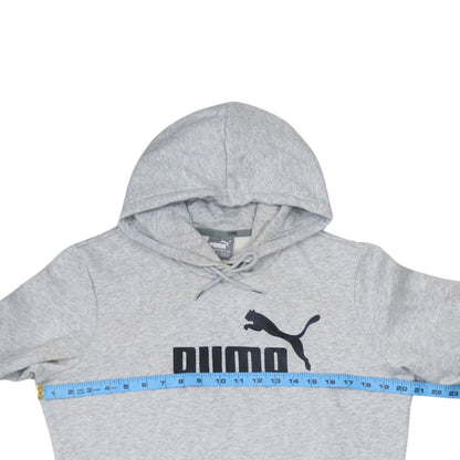 Puma Women Grey Logo Pullover Hoodie Size 14 Cotton Blend