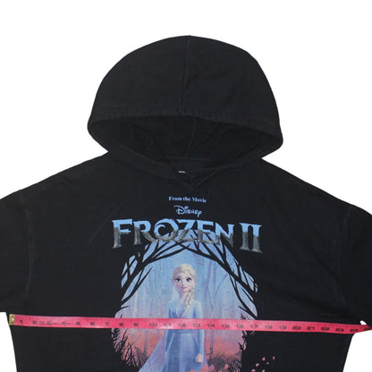 Pull & Bear Disney Frozen II Black Hoodie S Women Elsa Graphic Print