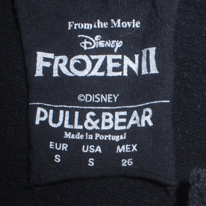 Pull & Bear Disney Frozen II Black Hoodie S Women Elsa Graphic Print