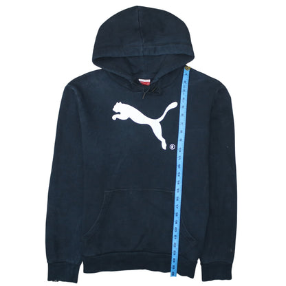 Puma Men Black Pullover Hoodie M Regular Fit Fleece Sportswear
