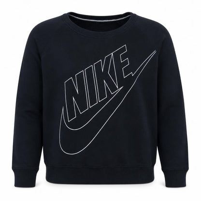 Nike Men's Black Graphic Logo Crew Neck Pullover Sweatshirt S