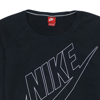 Nike Men's Black Graphic Logo Crew Neck Pullover Sweatshirt S