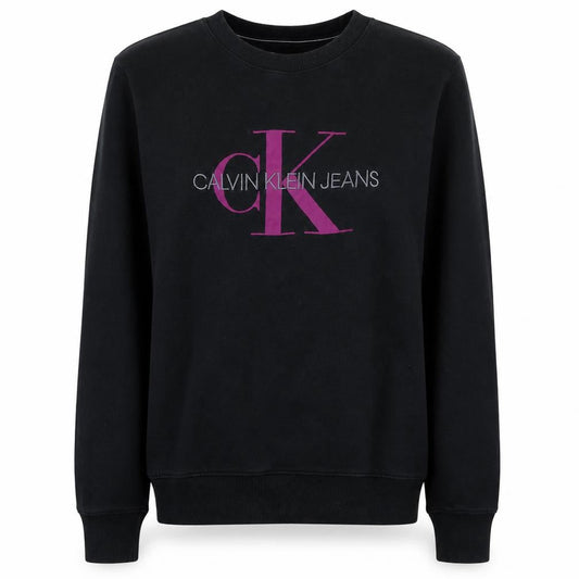 Calvin Klein Jeans Women's Black Logo Cotton Sweatshirt Size L