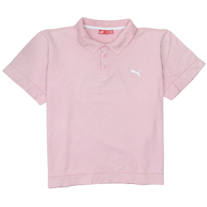 Puma Womens Pink Polo Shirt XL Short Sleeve Cotton Blend