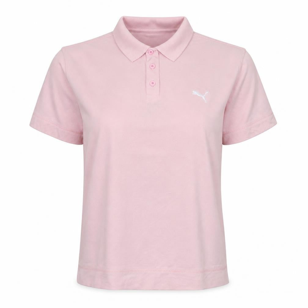 Puma Womens Pink Polo Shirt XL Short Sleeve Cotton Blend