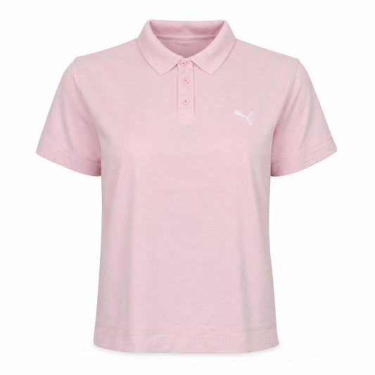 Puma Womens Pink Polo Shirt XL Short Sleeve Cotton Blend