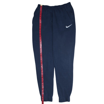 Nike Men's Blue Fleece Sweatpants M Regular Fit Casual Tapered