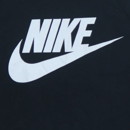 Nike Womens Black Small Pullover Crew Neck Logo Sweatshirt