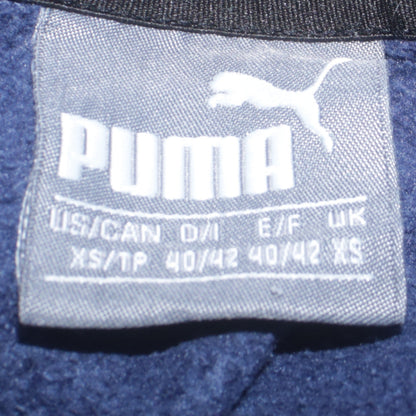 Puma Womens Navy Blue Pullover Hoodie XS - Classic Logo Design