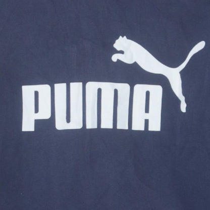 Puma Womens Navy Blue Pullover Hoodie XS - Classic Logo Design