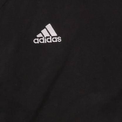 Adidas Womens Black XL Pullover Hoodie with Logo and Pockets