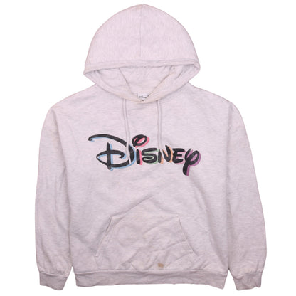 Disney Women's Beige Pullover Hoodie Size L Logo Design