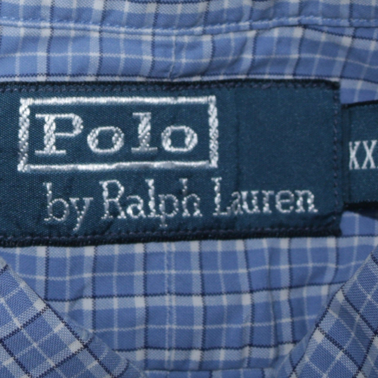 Ralph Lauren Men's Blue Check Long Sleeve Button-Down Cotton Shirt 2XL