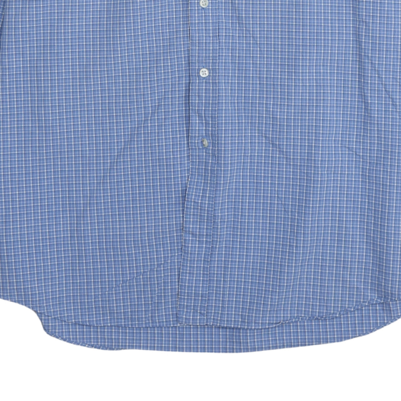 Ralph Lauren Men's Blue Check Long Sleeve Button-Down Cotton Shirt 2XL