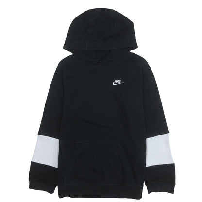 Nike Boys Black XL Pullover Fleece Hoodie with Colourblock Sleeves