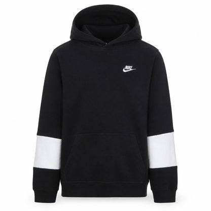 Nike Boys Black XL Pullover Fleece Hoodie with Colourblock Sleeves