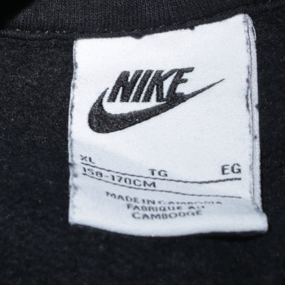 Nike Boys Black XL Pullover Fleece Hoodie with Colourblock Sleeves