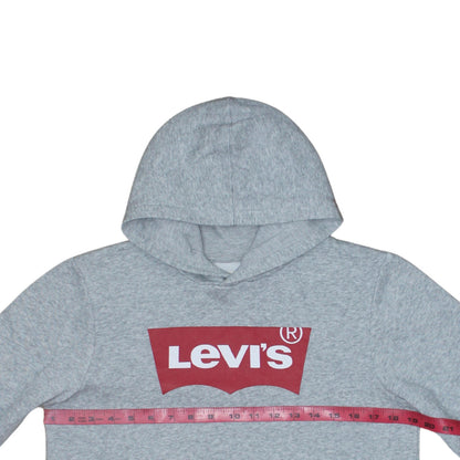 Levi's Boys Grey Logo Pullover Hoodie 14 Years Fleece Long Sleeve
