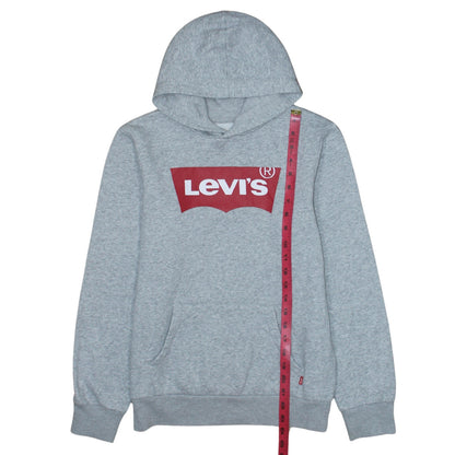 Levi's Boys Grey Logo Pullover Hoodie 14 Years Fleece Long Sleeve
