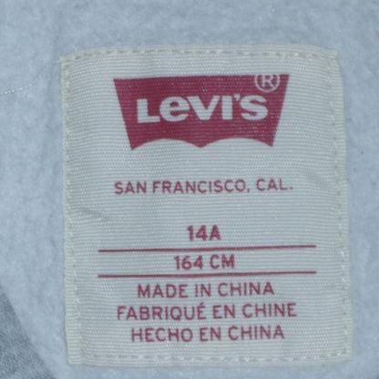 Levi's Boys Grey Logo Pullover Hoodie 14 Years Fleece Long Sleeve