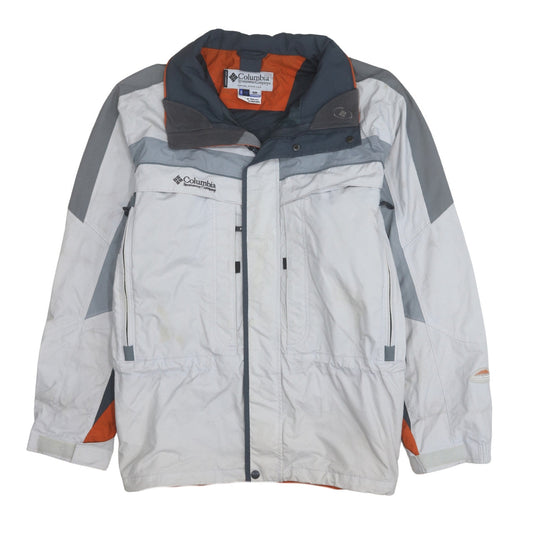 Columbia Men's White Grey XL Interchange Waterproof Ski Jacket