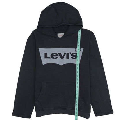 Levi's Boys Black Pullover Hoodie 16 Years Logo Fleece Sweatshirt