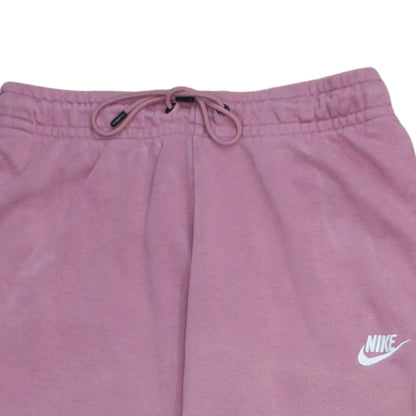 Nike Women Pink Fleece Sweatpants S Tapered Comfort Fit