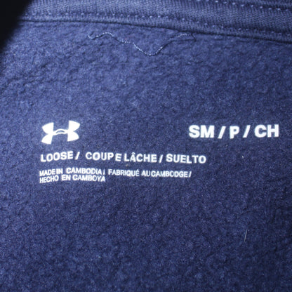 Under Armour Womens Navy Loose Fit Hoodie Size S Pullover Sweatshirt