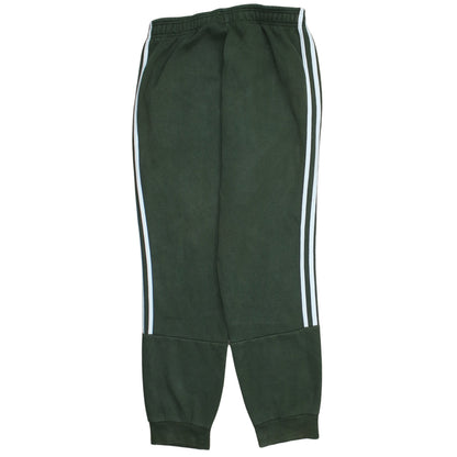 Adidas Men's Green Sweatpants M Regular Fit Fleece Tapered Trousers