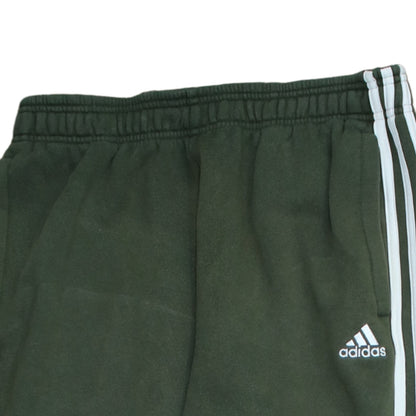 Adidas Men's Green Sweatpants M Regular Fit Fleece Tapered Trousers