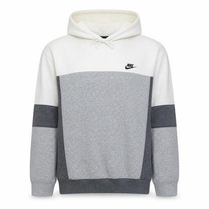 Nike Men's Grey Colour Block Pullover Hoodie Size M