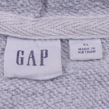 GAP Women Grey Full Zip Hoodie XL Glitter Logo Casual Sweatshirt