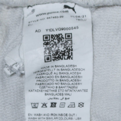 Puma Men’s White Logo Joggers M Drawstring Regular Fit Fleece Pants