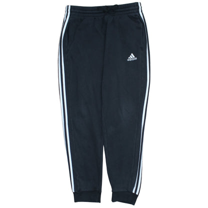 Adidas Men's Black Jogger Trousers L Cotton Blend Tapered Fit