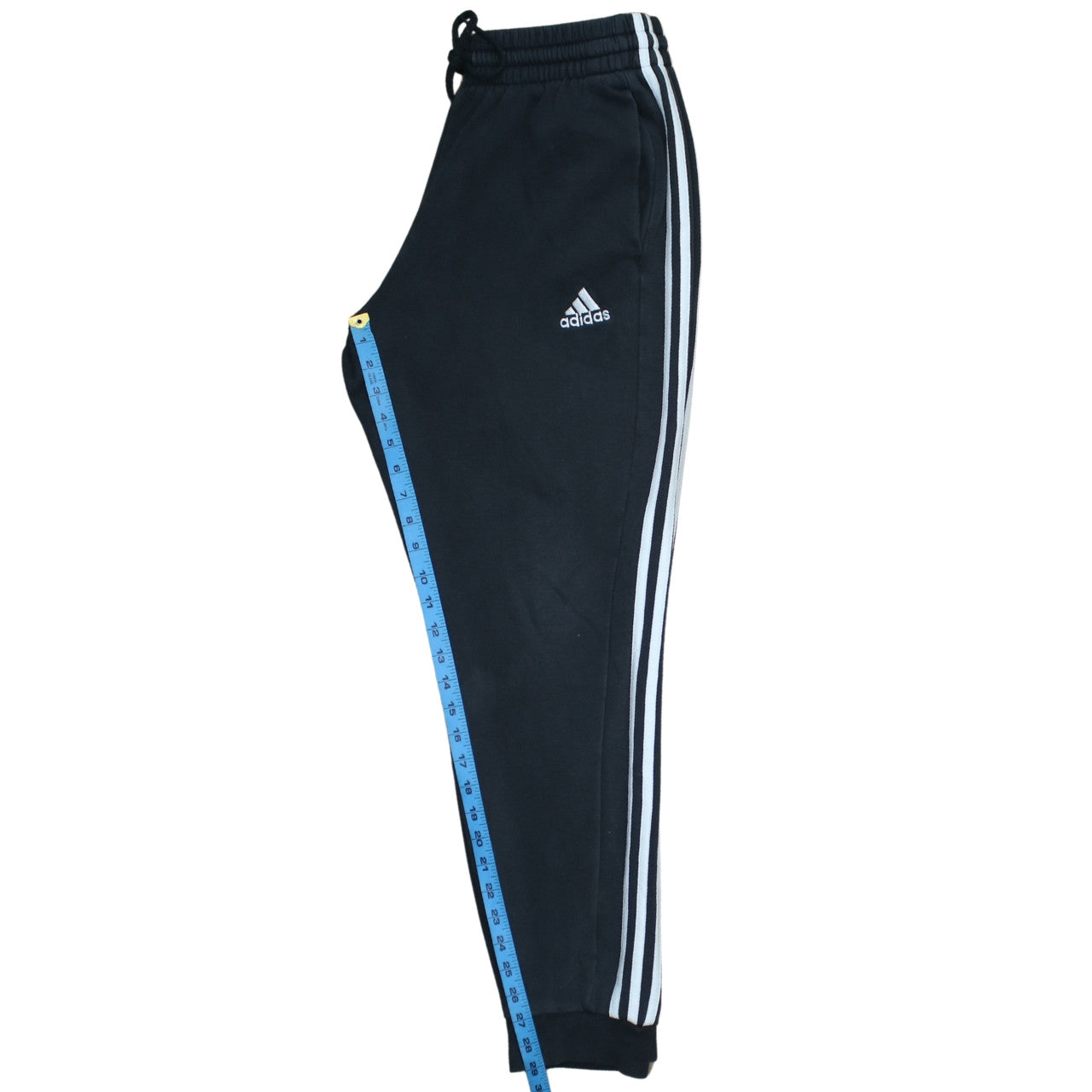 Adidas Men's Black Jogger Trousers L Cotton Blend Tapered Fit