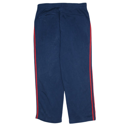Adidas Men's Blue Sweatpants S Regular Fit with Red Stripes