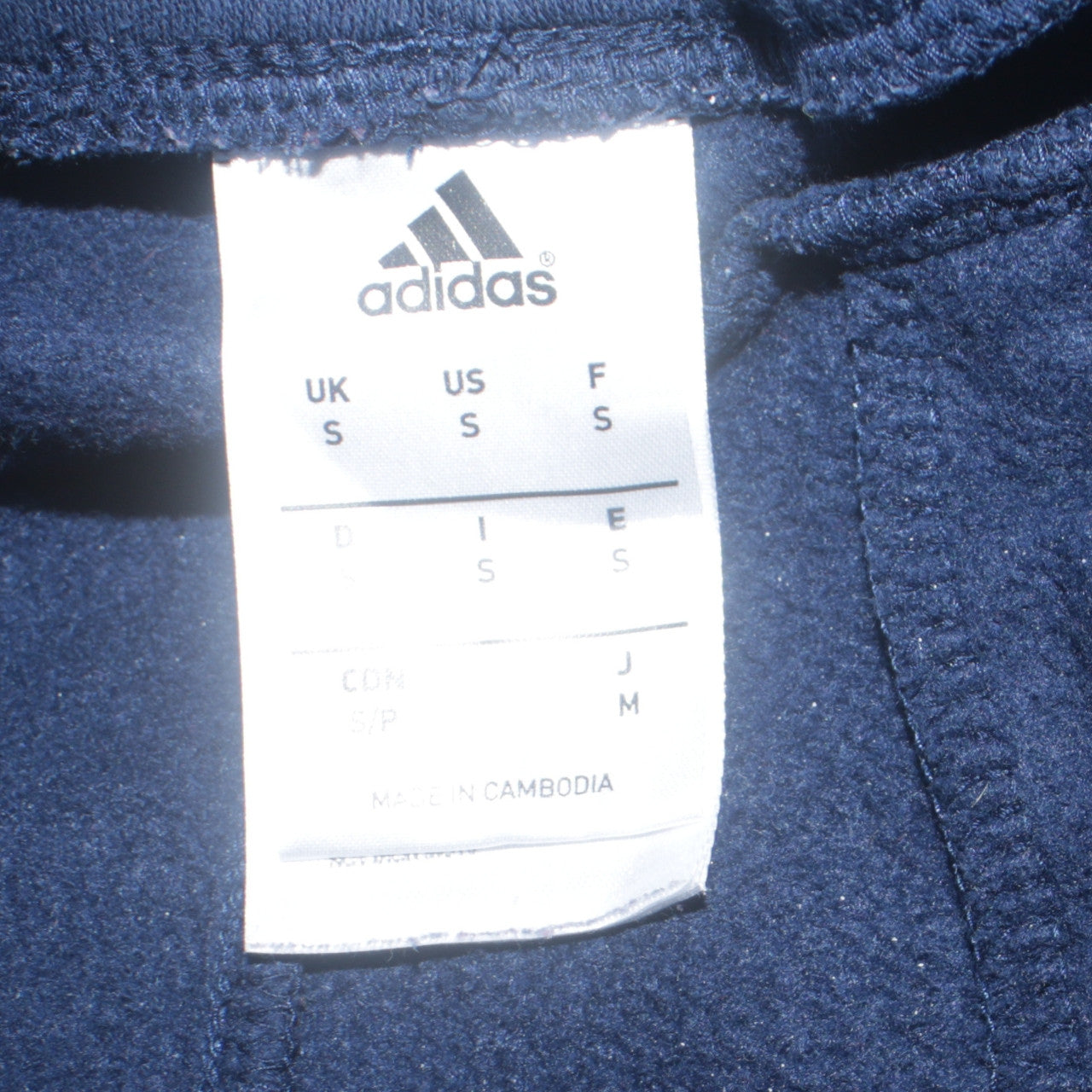 Adidas Men's Blue Sweatpants S Regular Fit with Red Stripes