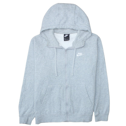 Nike Men's Grey Full Zip Hooded Sweatshirt M Regular Fit