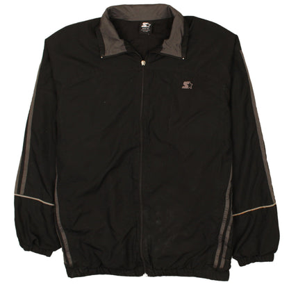 Starter Men's Black M Track Jacket Windbreaker Full Zip Nylon
