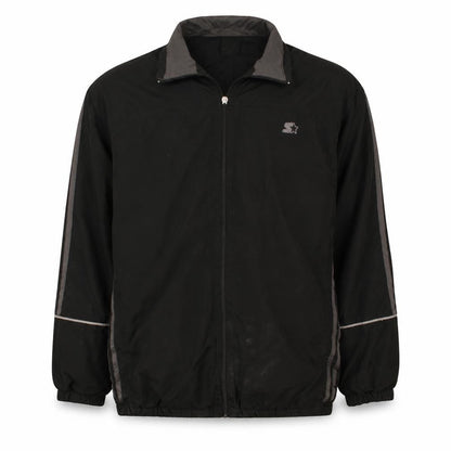 Starter Men's Black M Track Jacket Windbreaker Full Zip Nylon