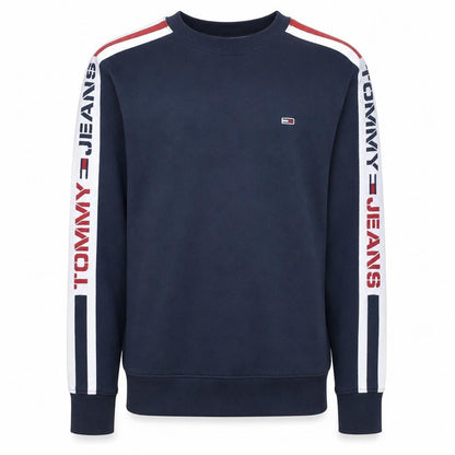 Tommy Jeans Men’s Blue Logo Sweatshirt Size S Crew Neck