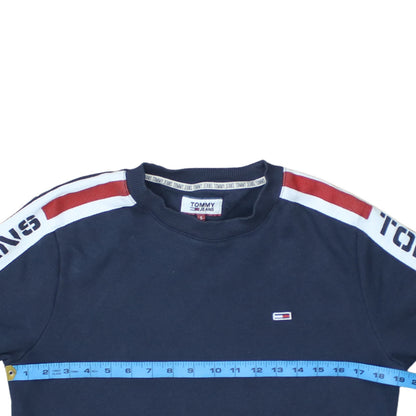 Tommy Jeans Men’s Blue Logo Sweatshirt Size S Crew Neck