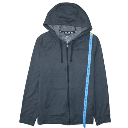 Nike Men's Grey Dri-FIT Full Zip Hoodie L Sportswear
