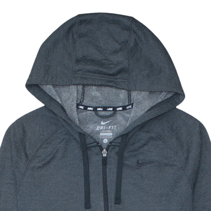 Nike Men's Grey Dri-FIT Full Zip Hoodie L Sportswear