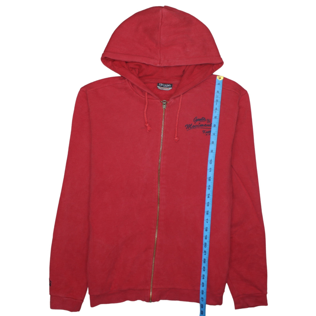 Kappa Men's Red Full Zip Hoodie XL Sports Fleece Sweatshirt